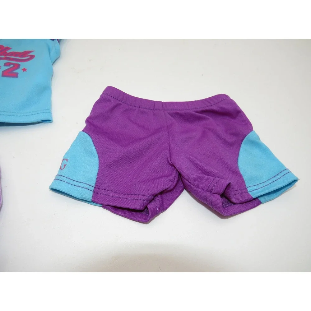 American Girl Doll Softball Set Outfit and Accessories Blue Purple Pink